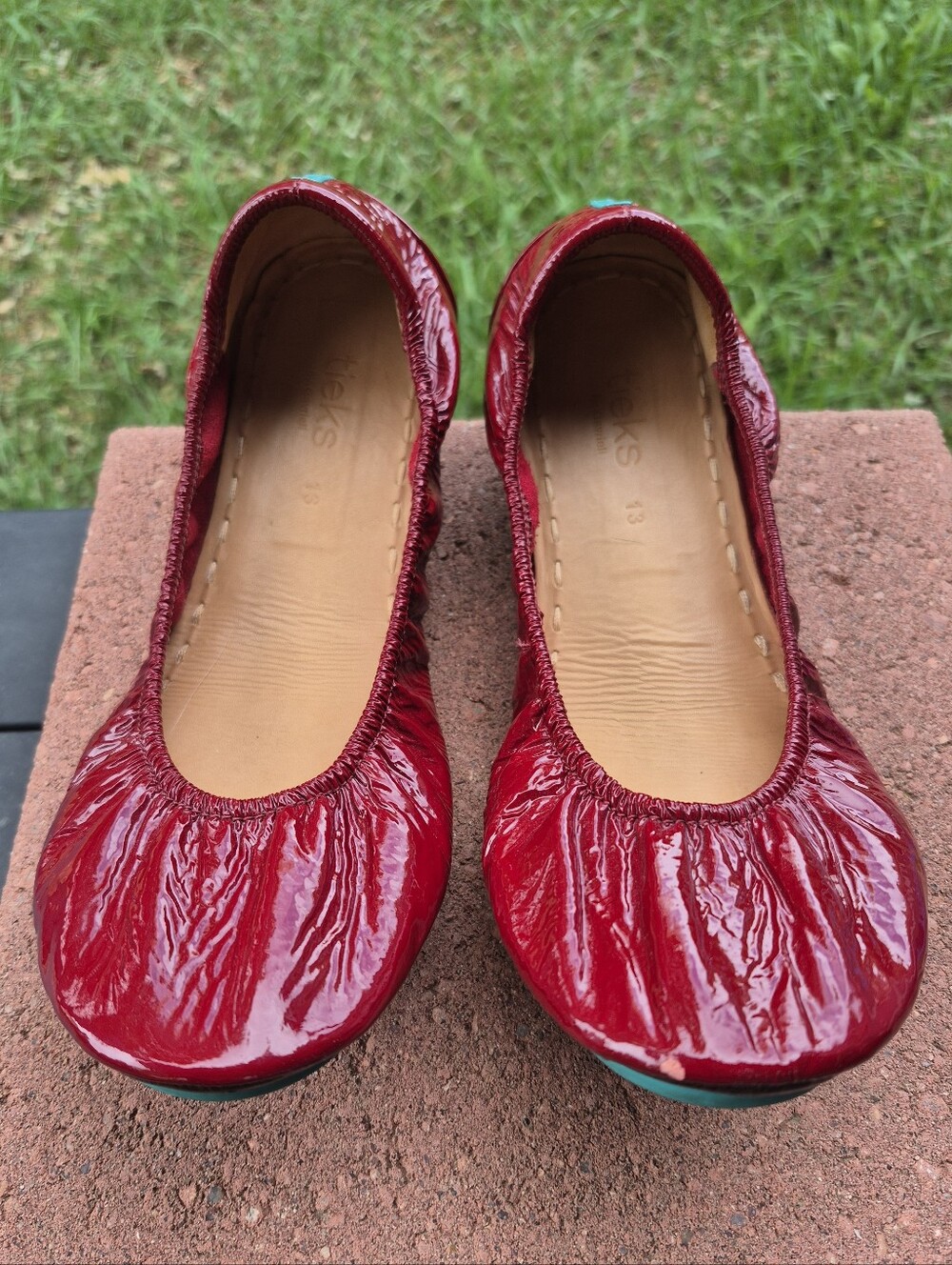 TIEKS Red Diamond Ballet Flats - Size 13